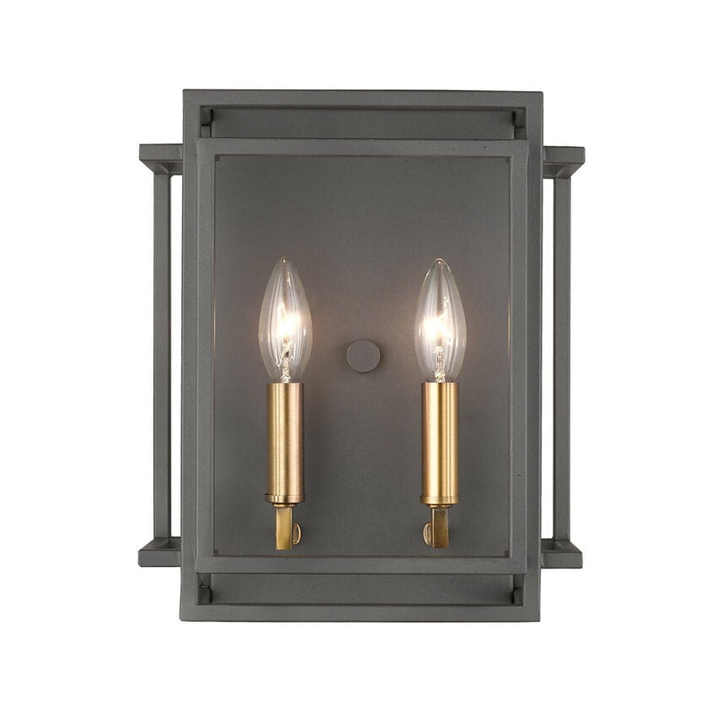 Z-Lite Titania 10" 2-Light Bronze and Olde Brass Wall Sconce