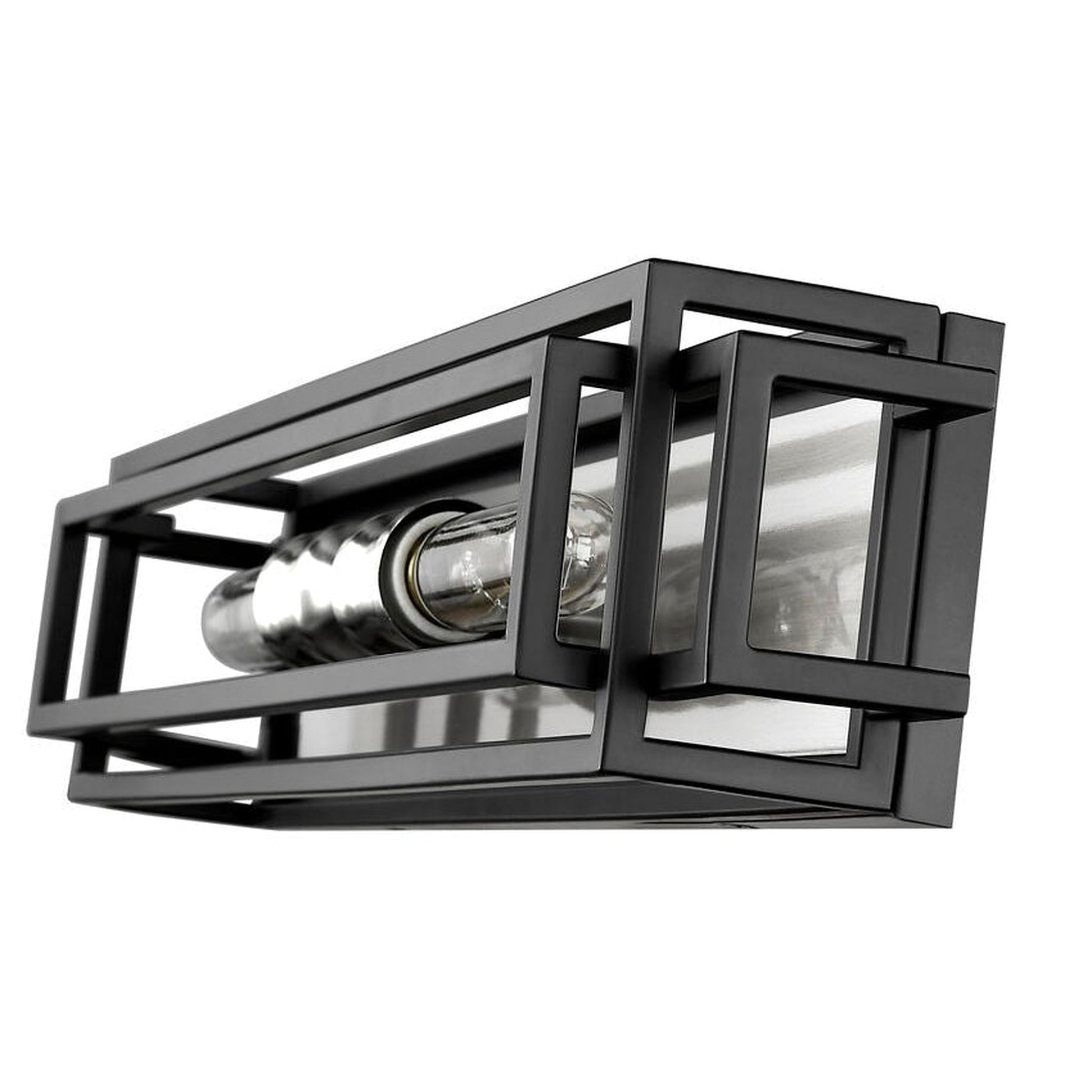 Z-Lite Titania 24" 2-Light Black and Brushed Nickel Vanity Light