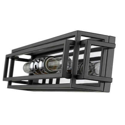 Z-Lite Titania 24" 2-Light Black and Chrome Vanity Light