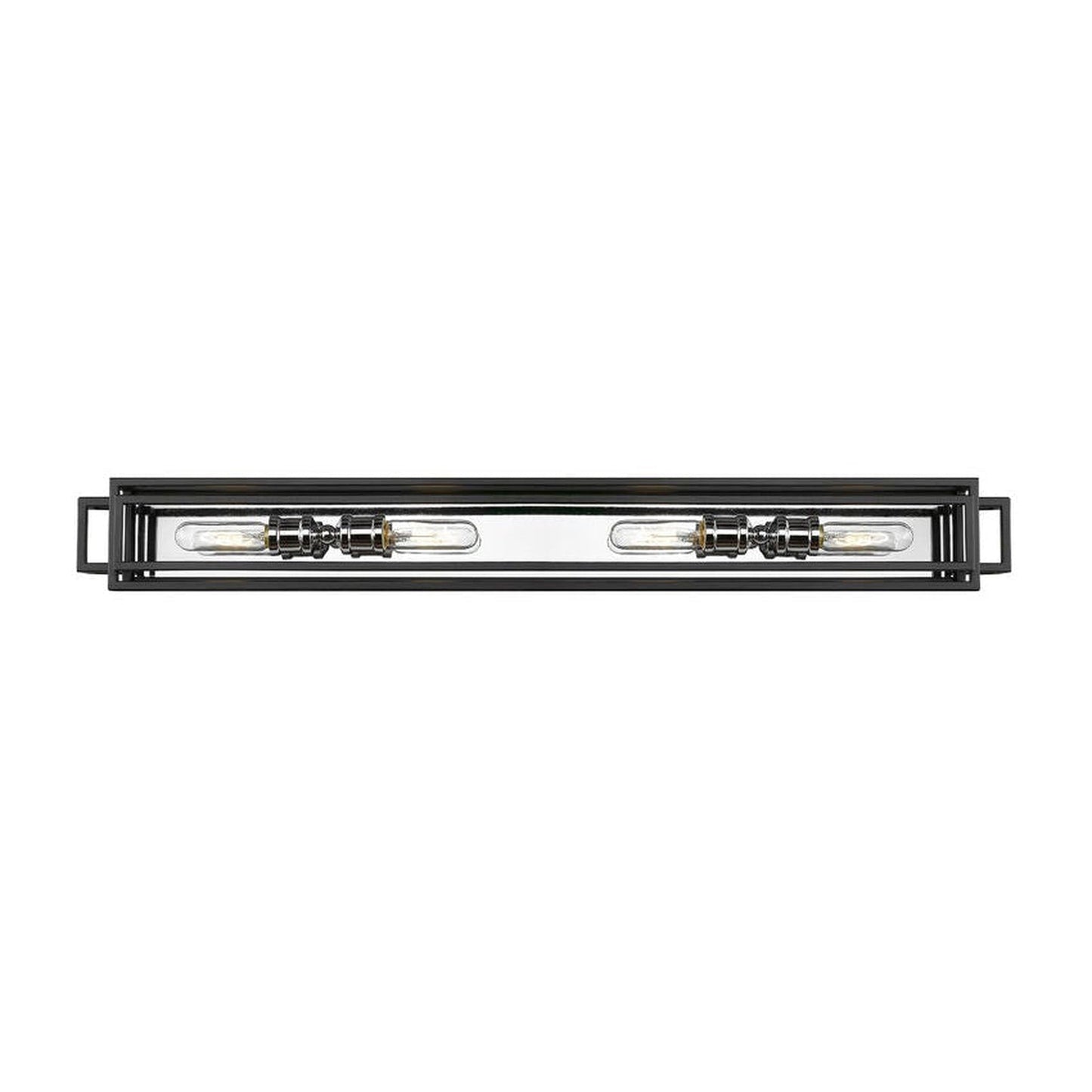 Z-Lite Titania 40" 4-Light Black and Chrome Vanity Light