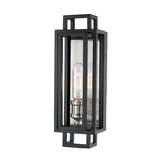 Z-Lite Titania 5" 1-Light Black and Brushed Nickel Wall Sconce