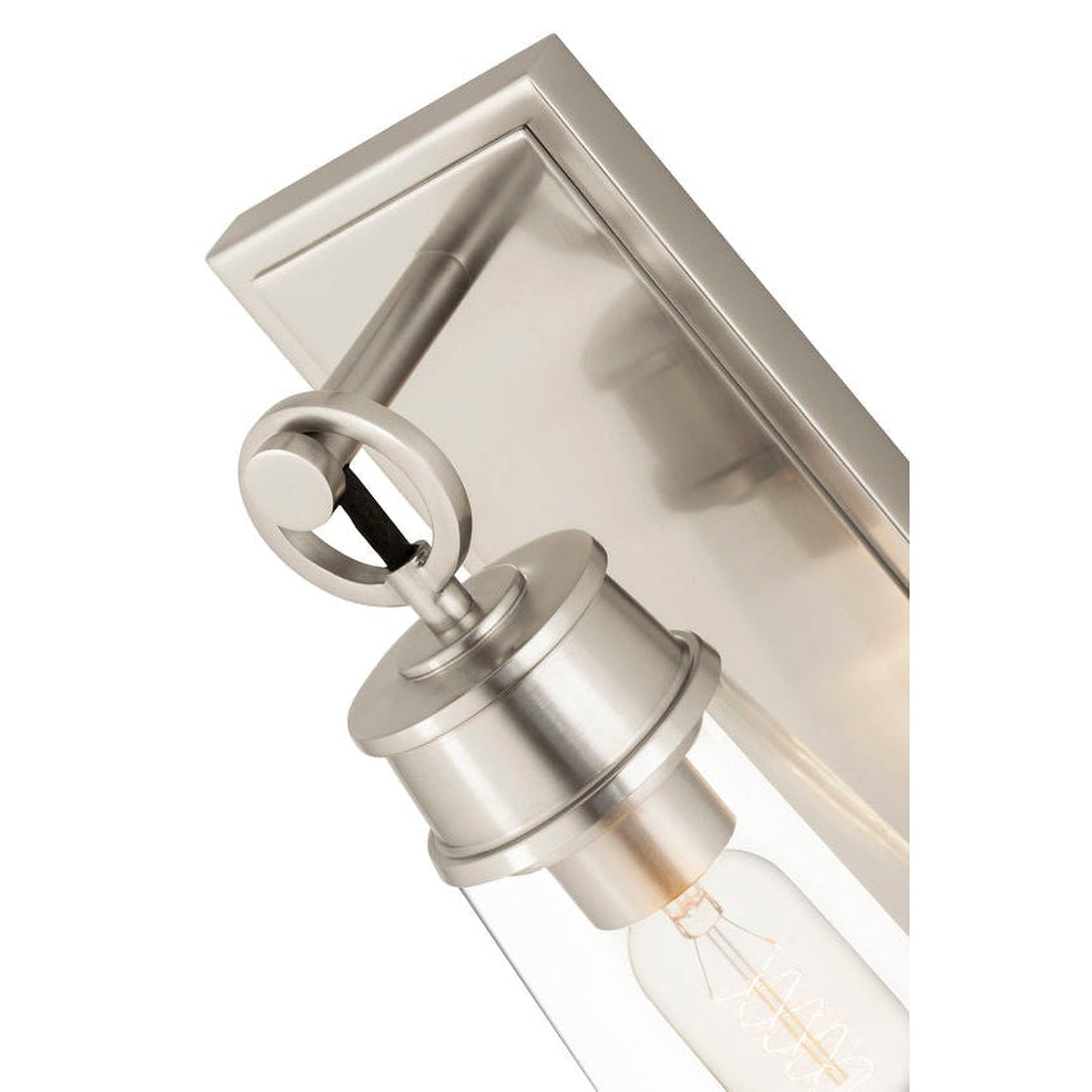 Z-Lite Wentworth 5" 1-Light Brushed Nickel Wall Sconce With Clear Glass Shade