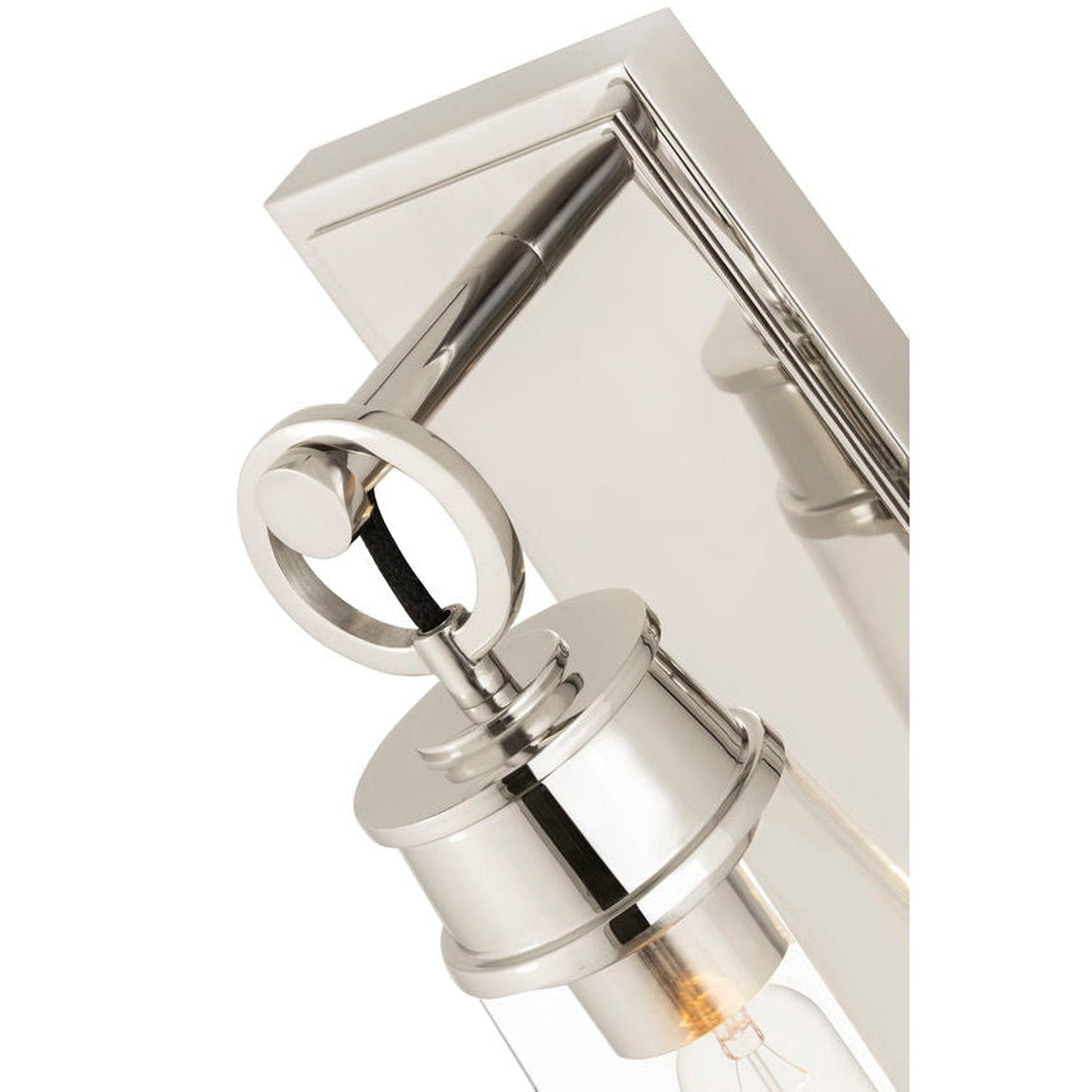 Z-Lite Wentworth 5" 1-Light Polished Nickel Wall Sconce With Clear Glass Shade