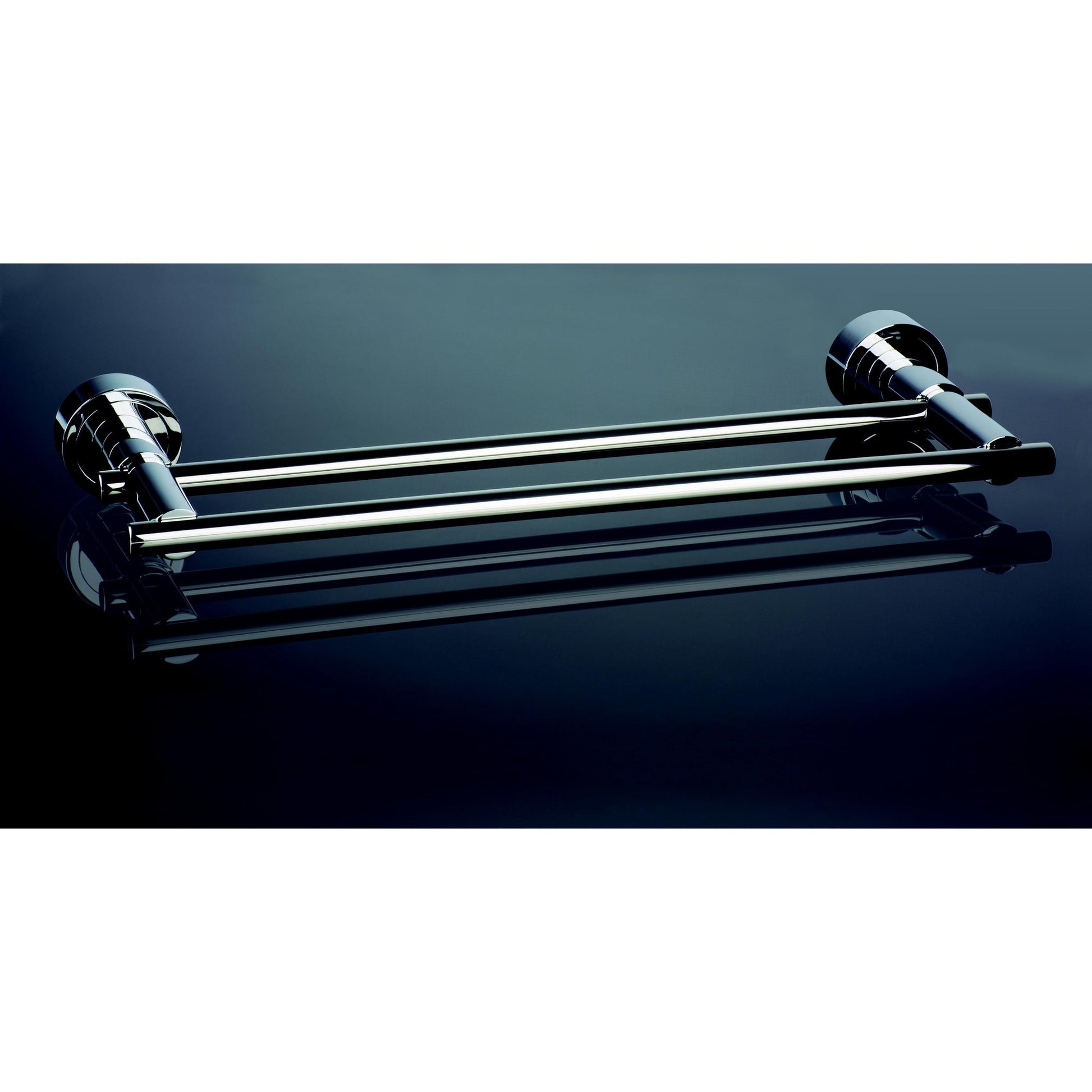 ZEN Design Anello 22" Chrome Wall-Mounted Double Towel Bar