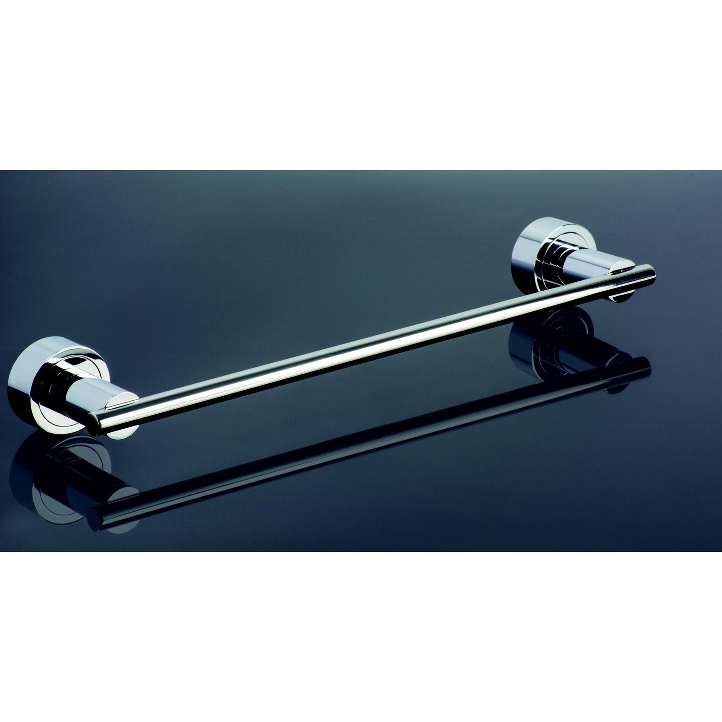 ZEN Design Anello 22" x 2" Chrome Wall-Mounted Single Towel Bar