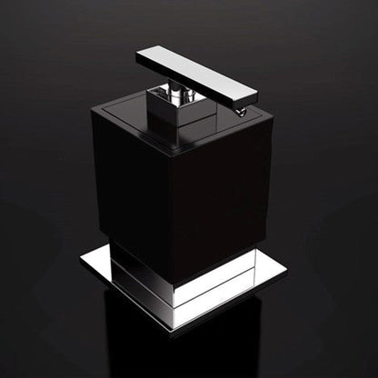 ZEN Design Be 4" x 4" x 5" Black Wall-Mounted Soap Dispenser