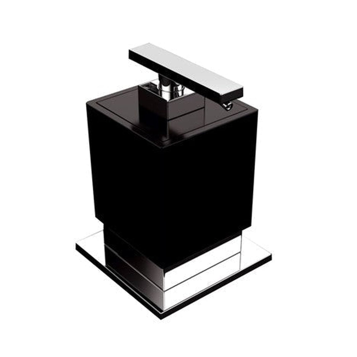 ZEN Design Be 4" x 4" x 5" Black Wall-Mounted Soap Dispenser