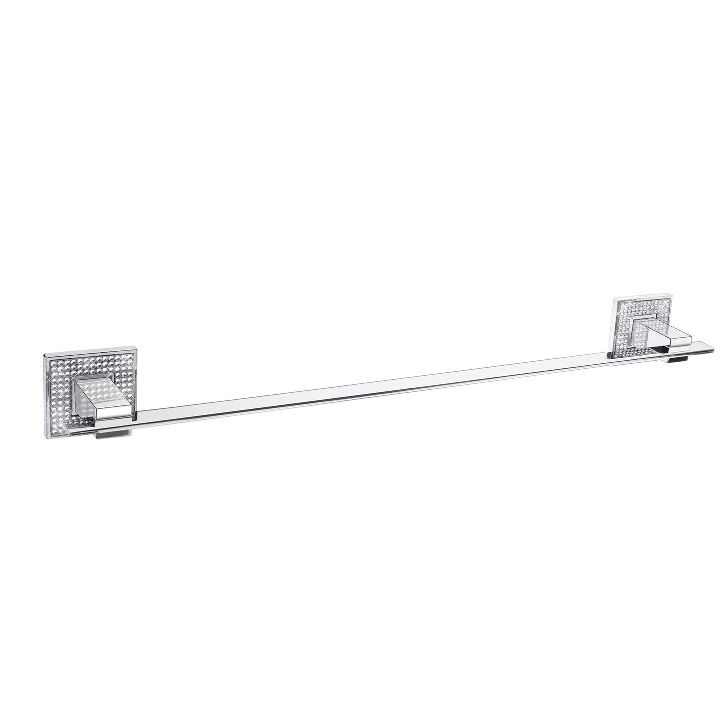 ZEN Design Diamond 16" x 3" Polished Chrome Wall-Mounted Towel Bar