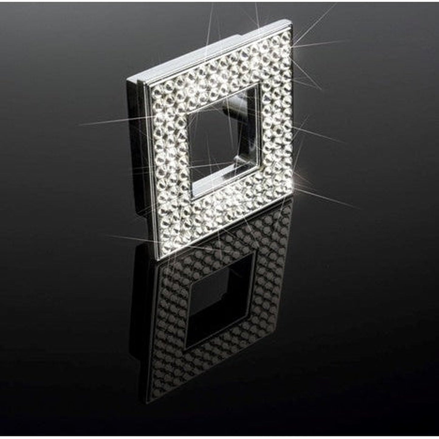 ZEN Design Diamond 2" x 2" Polished Chrome Square Knob