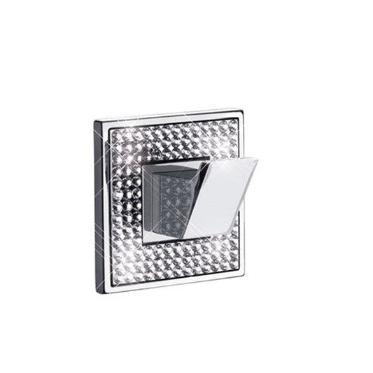 ZEN Design Diamond 3" x 3" Polished Chrome Wall-Mounted Hook