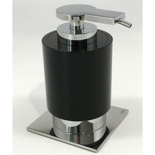 ZEN Design Miss By Zen 4" x 4" x 5" Black Wall-Mounted Soap Dispenser