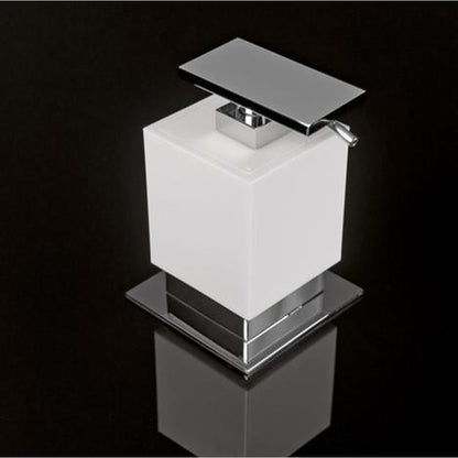 ZEN Design One 4" x 4" x 5" White Soap Dispenser