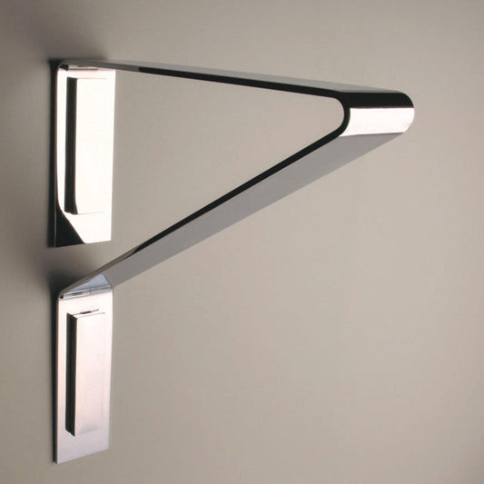 ZEN Design Paper Polished Chrome Wall-Mounted Shelf Support