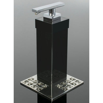 ZEN Design Zen By Zen 4" x 4" x 7" Black Soap Dispenser