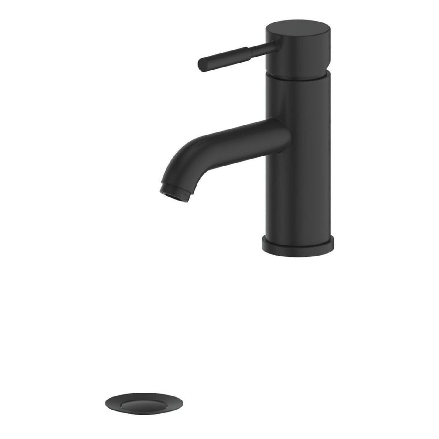 ZLINE Aloha Single Hole 1.5 GPM Matte Black Bathroom Sink Faucet With Drain