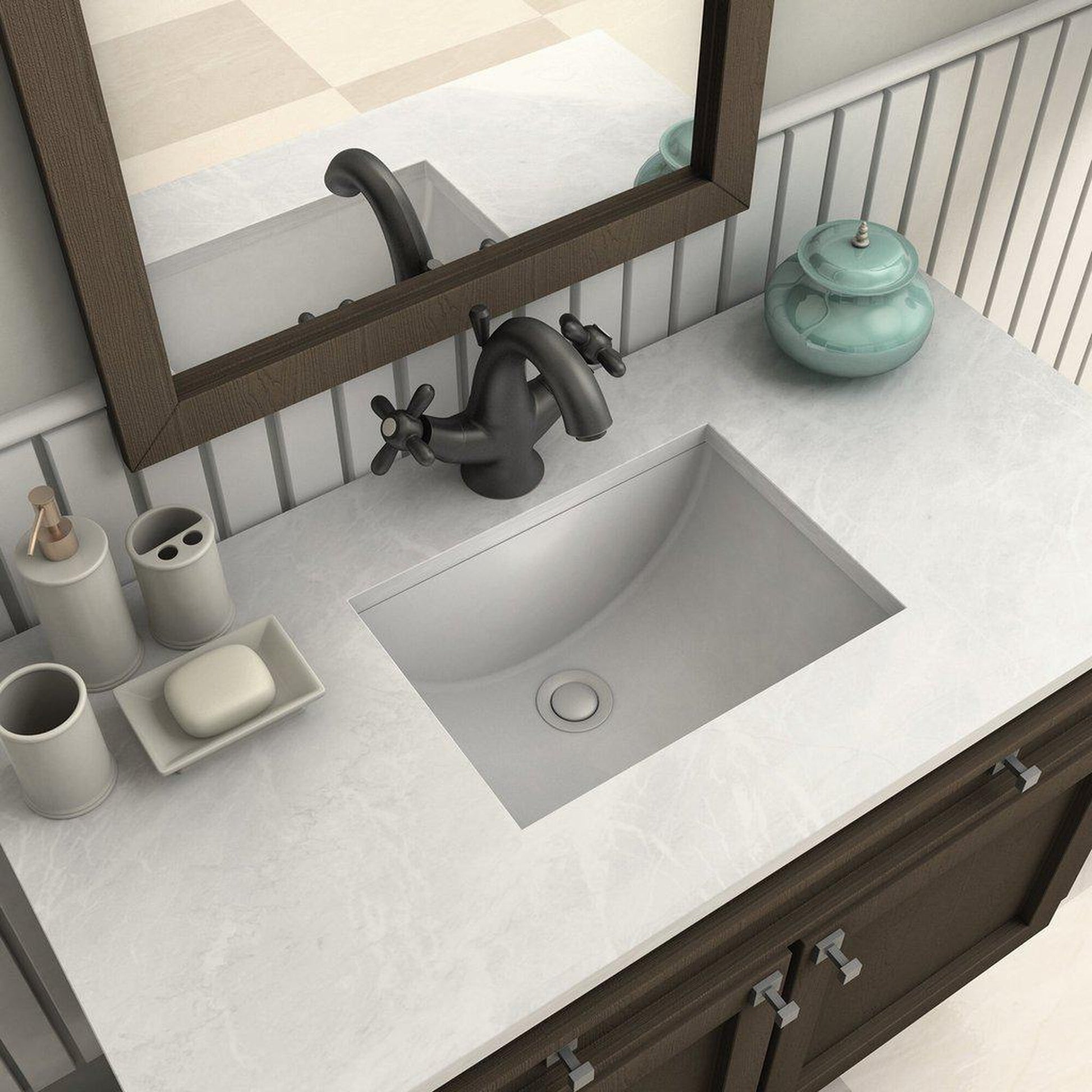 ZLINE Baldwin Centerset 1.5 GPM Oil-Rubbed Bronze Bathroom Sink Faucet With Drain