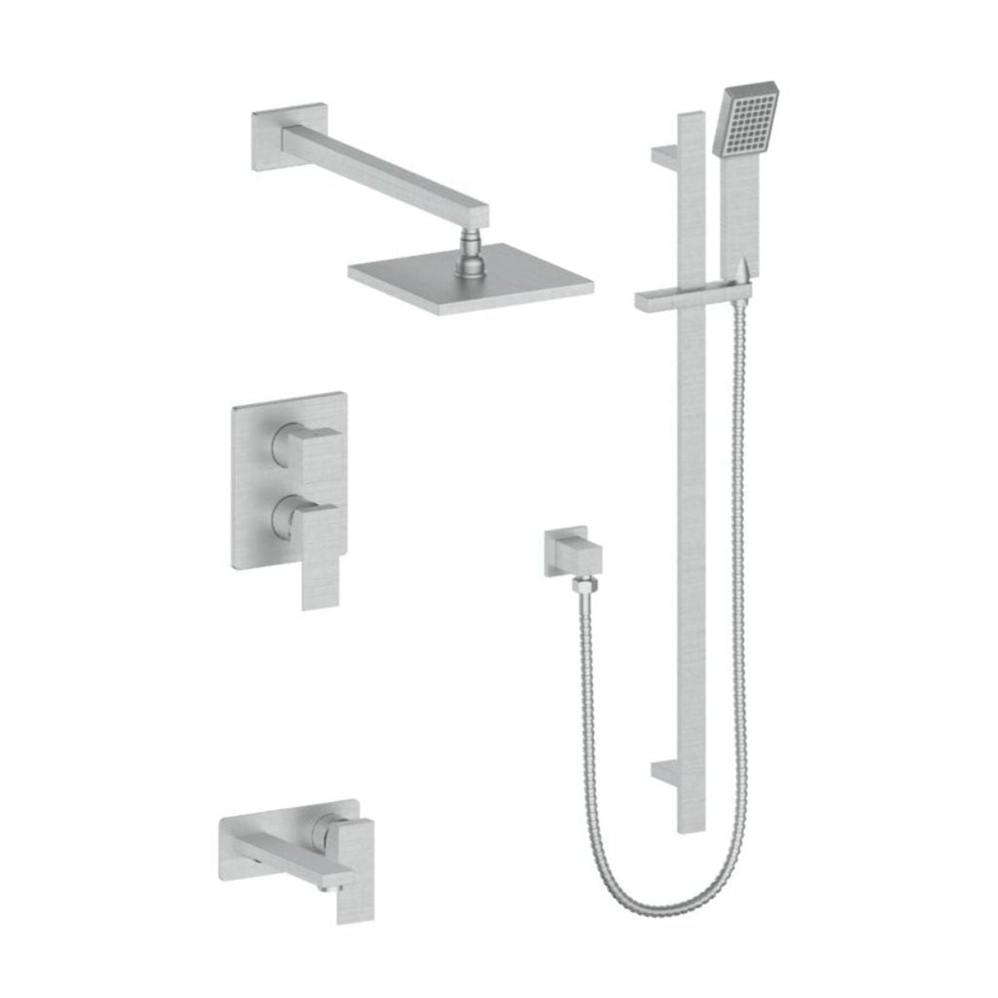 ZLINE Bliss Brushed Nickel Rain Shower System With Rough-in Valve
