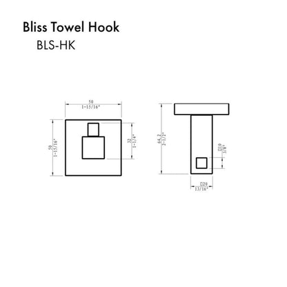 ZLINE Bliss Gun Metal Towel Hook