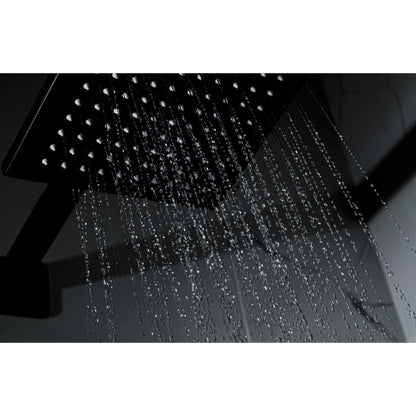 ZLINE Bliss Matte Black Rain Shower System With Rough-in Valve
