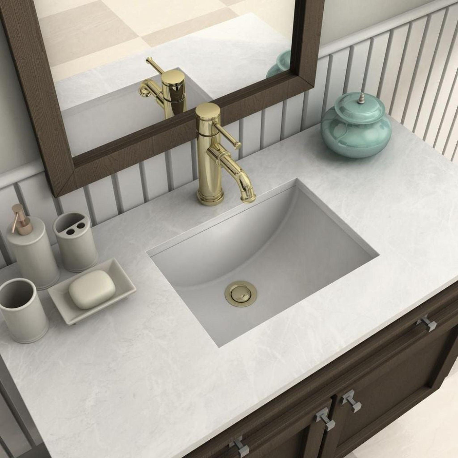 ZLINE Carnelian Single Hole 1.5 GPM Polished Gold Bathroom Faucet With Drain