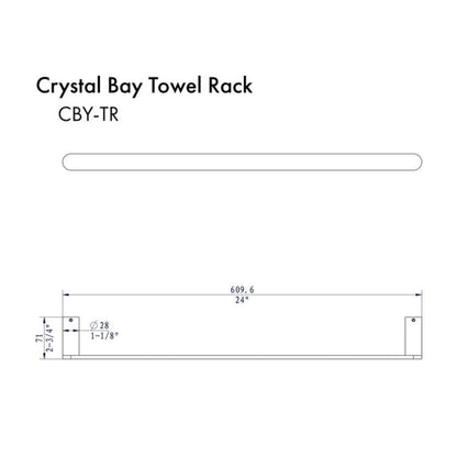 ZLINE Crystal Bay Brushed Nickel Towel Bar