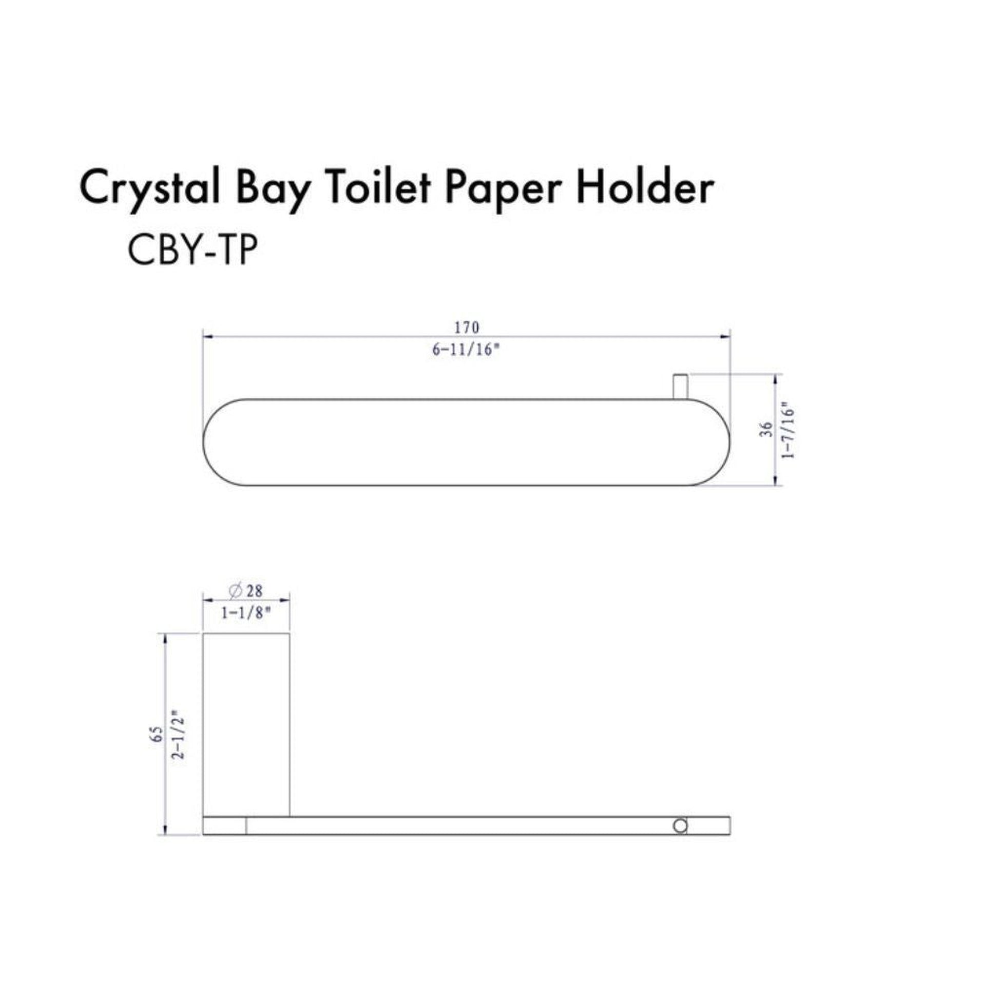 ZLINE Crystal Bay Gun Metal Toilet Paper Holder