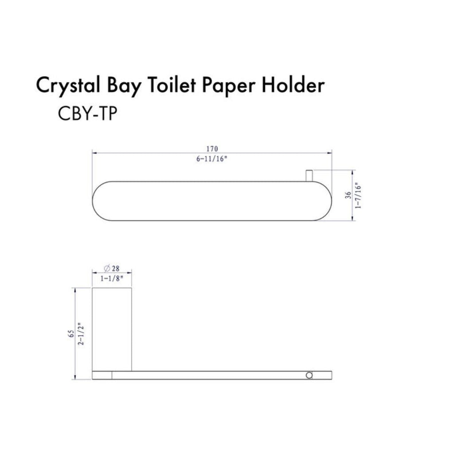 ZLINE Crystal Bay Polished Gold Toilet Paper Holder