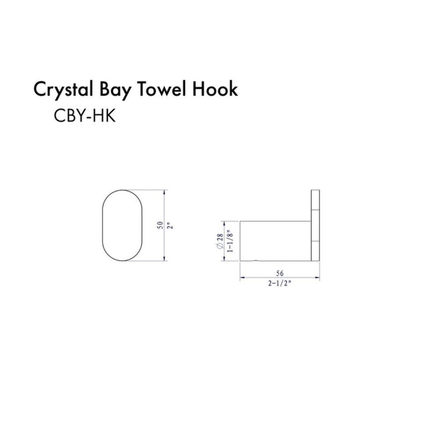 ZLINE Crystal Bay Polished Gold Towel Hook