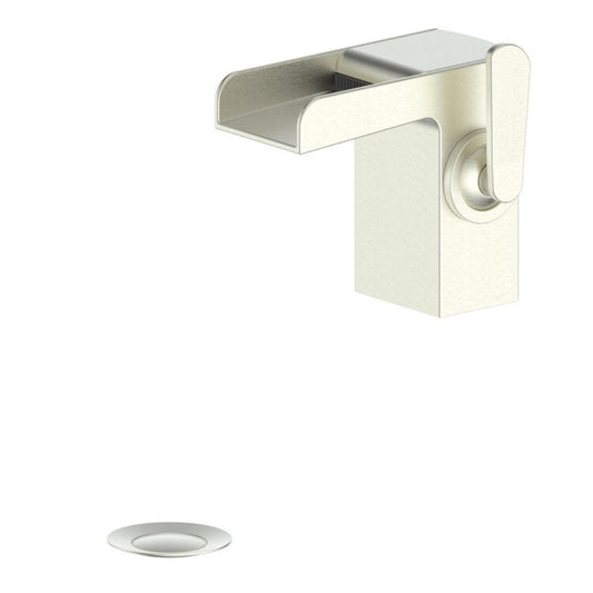 ZLINE Diamond Peak Single Hole 1.5 GPM Brushed Nickel Bathroom Faucet With Drain