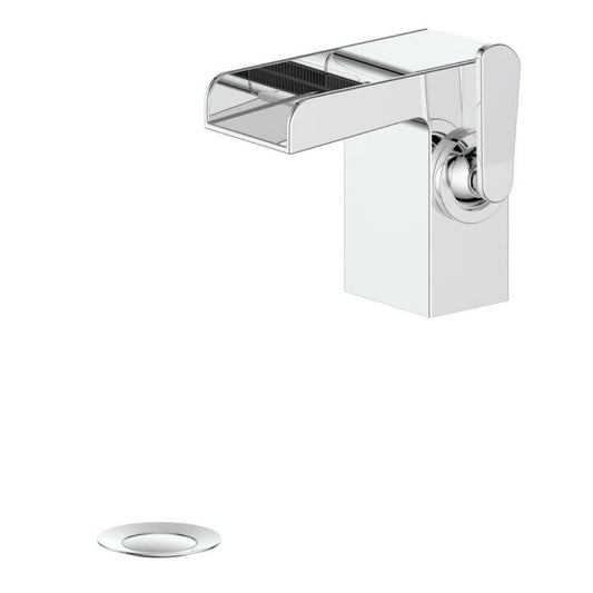 ZLINE Diamond Peak Single Hole 1.5 GPM Chrome Bathroom Faucet With Drain