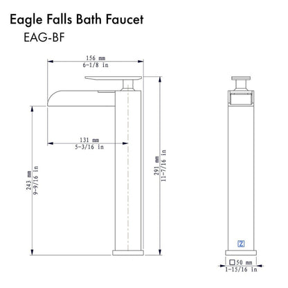 ZLINE Eagle Falls Single Hole 1.5 GPM Polished Gold Bathroom Faucet With Drain