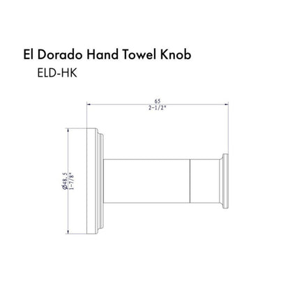 ZLINE El Dorado Gun Metal Towel Hook