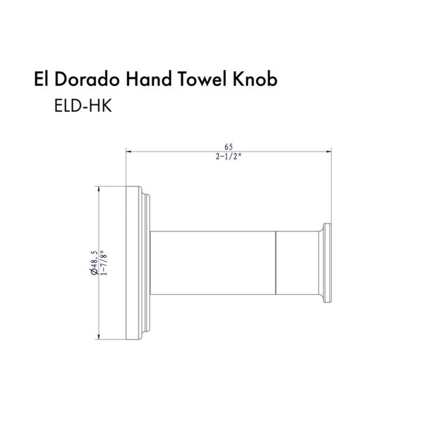 ZLINE El Dorado Matte Black Towel Hook