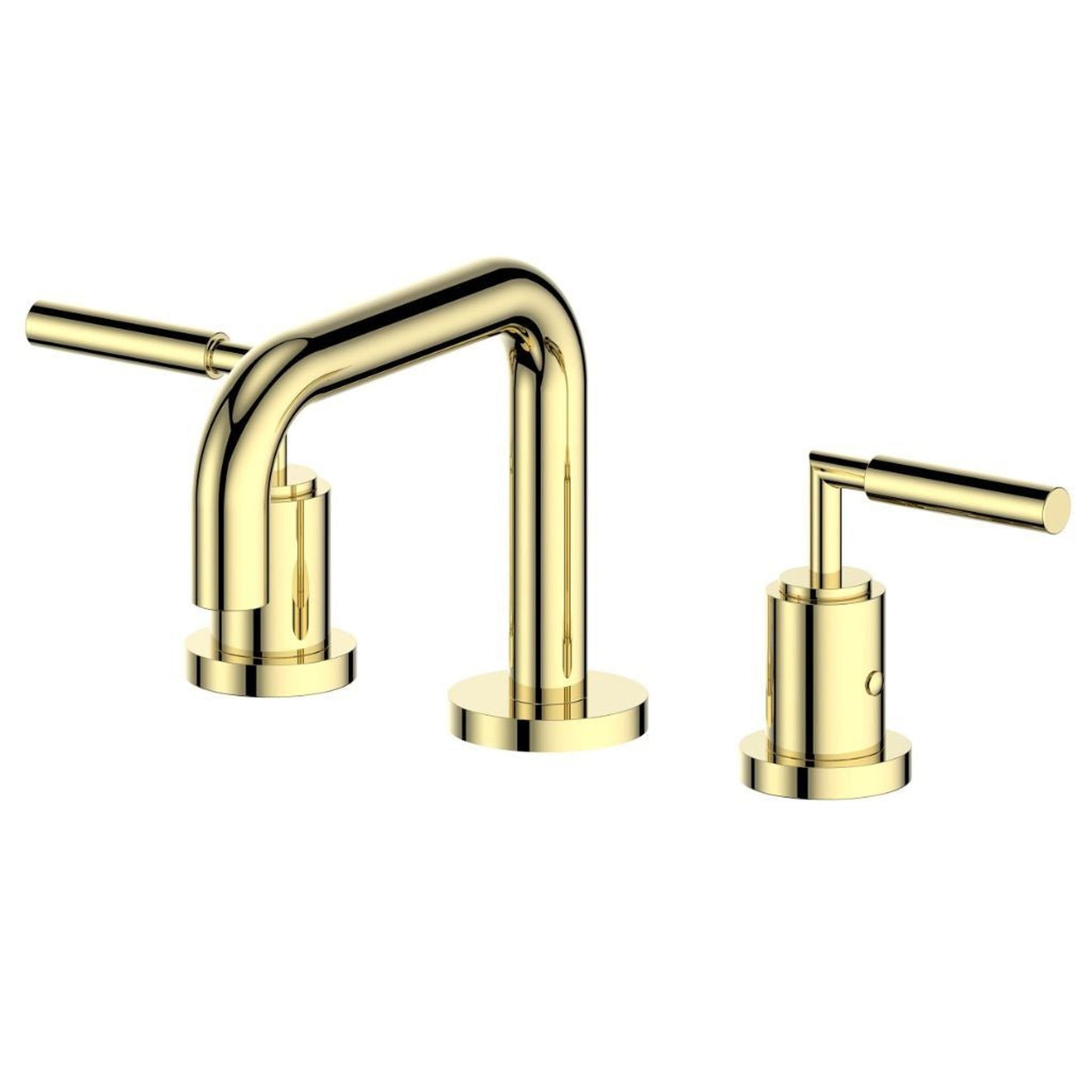 ZLINE El Dorado Widespread 1.5 GPM Polished Gold Bathroom Faucet With Drain
