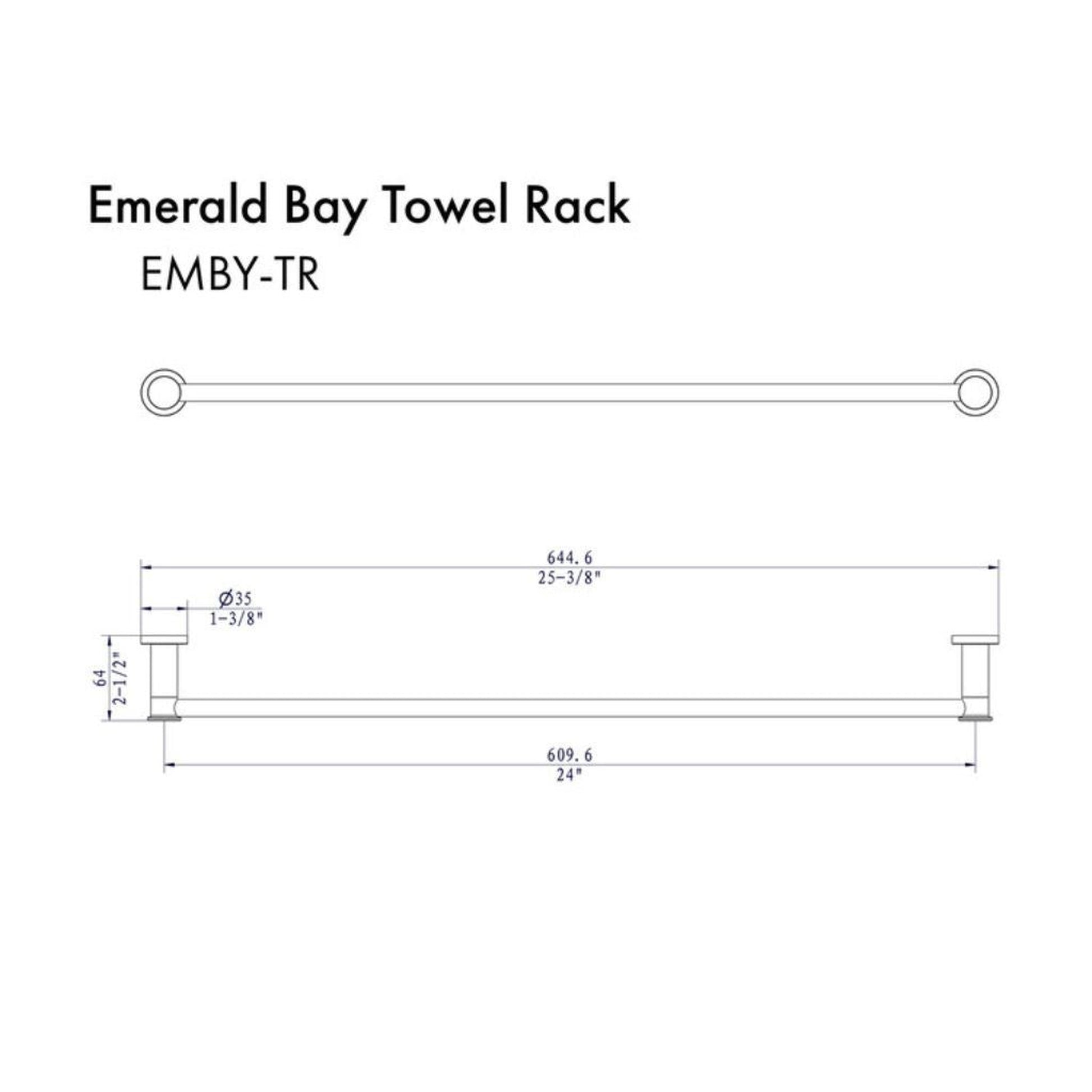 ZLINE Emerald Bay Brushed Nickel Towel Bar