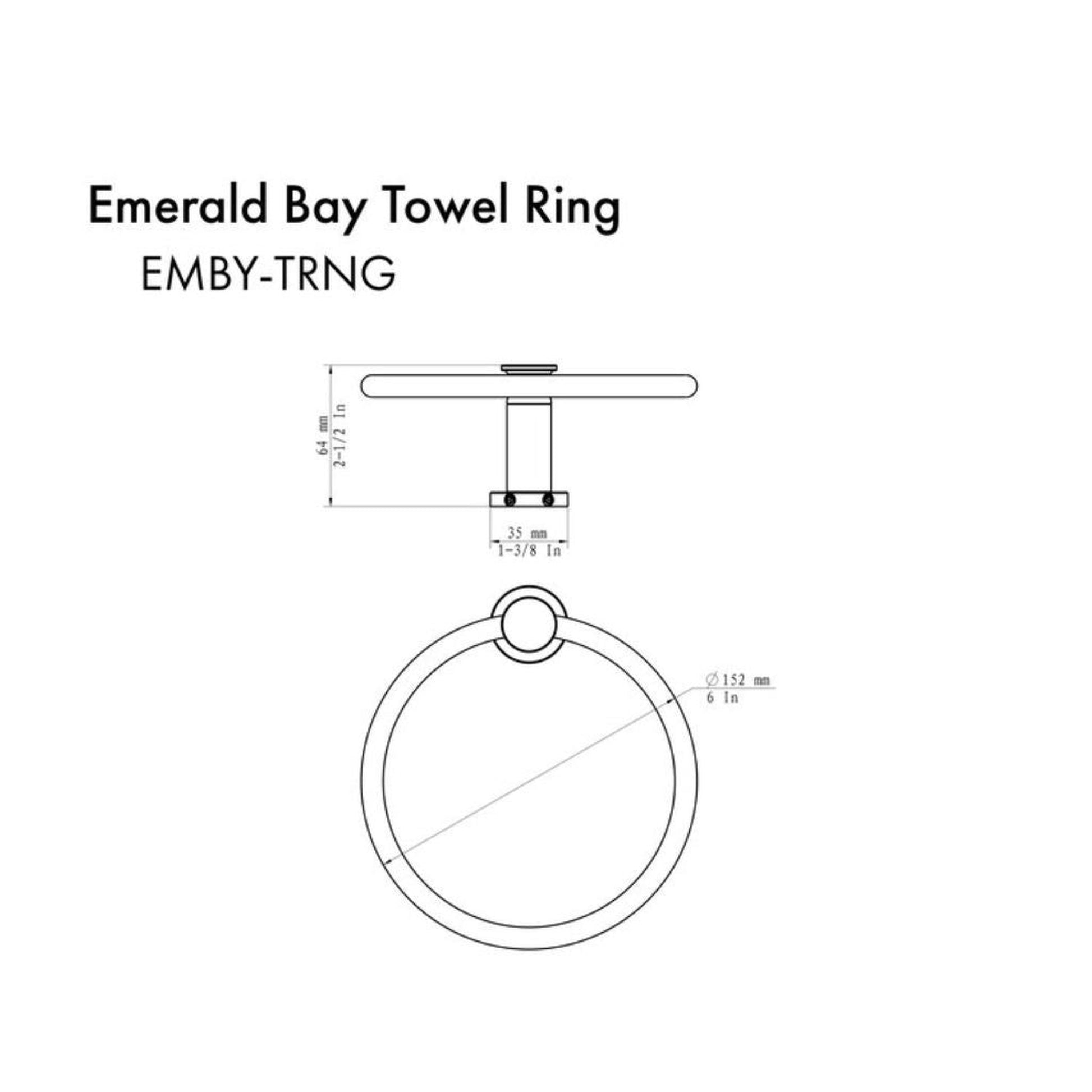 ZLINE Emerald Bay Brushed Nickel Towel Ring