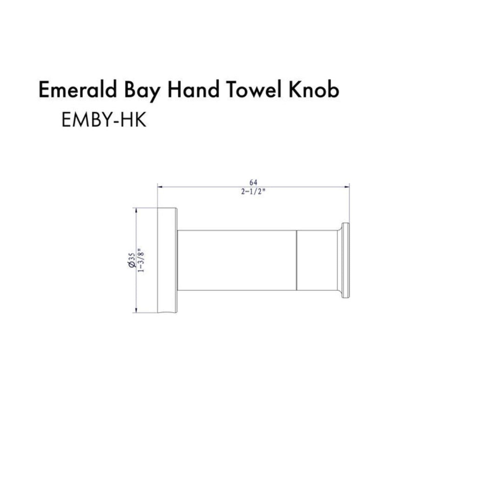 ZLINE Emerald Bay Matte Black Towel Hook