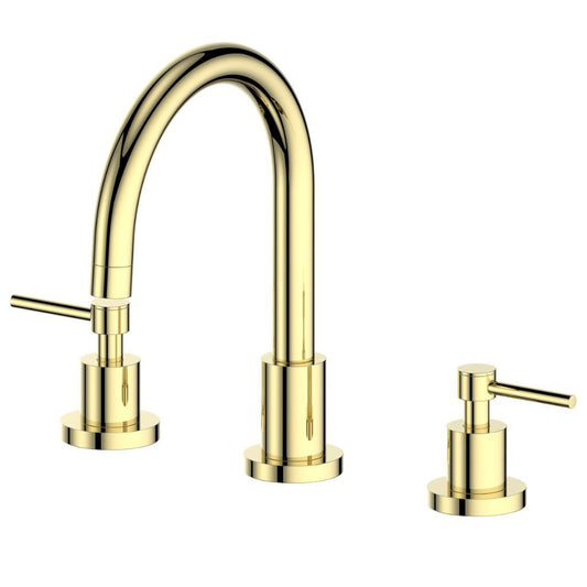ZLINE Emerald Bay Widespread 1.5 GPM Polished Gold Bathroom Faucet With Drain