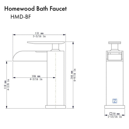 ZLINE Homewood Single Hole 1.5 GPM Chrome Bathroom Faucet With Drain
