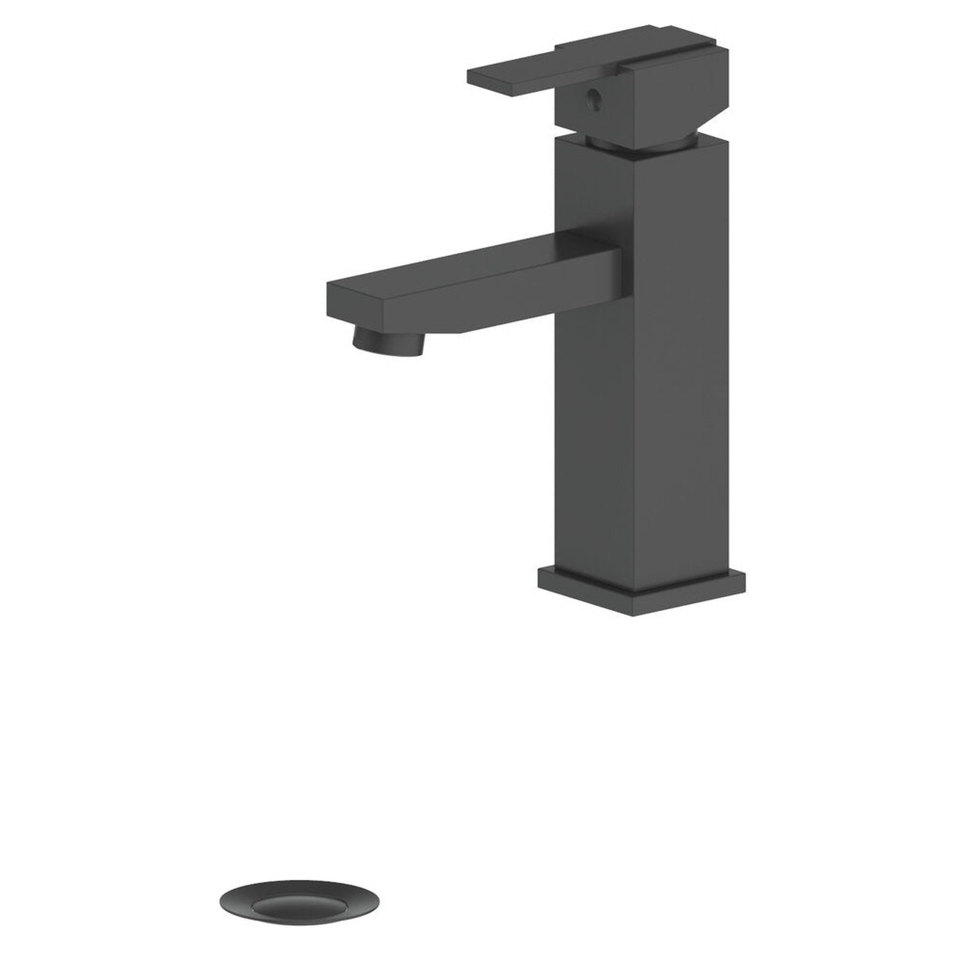 ZLINE Spooner Single Hole 1.5 GPM Matte Black Bathroom Faucet With Drain