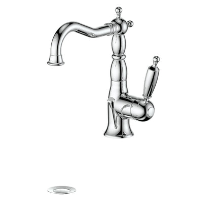 ZLINE Vikingsholm Single Hole 1.5 GPM Chrome Bathroom Faucet With Drain
