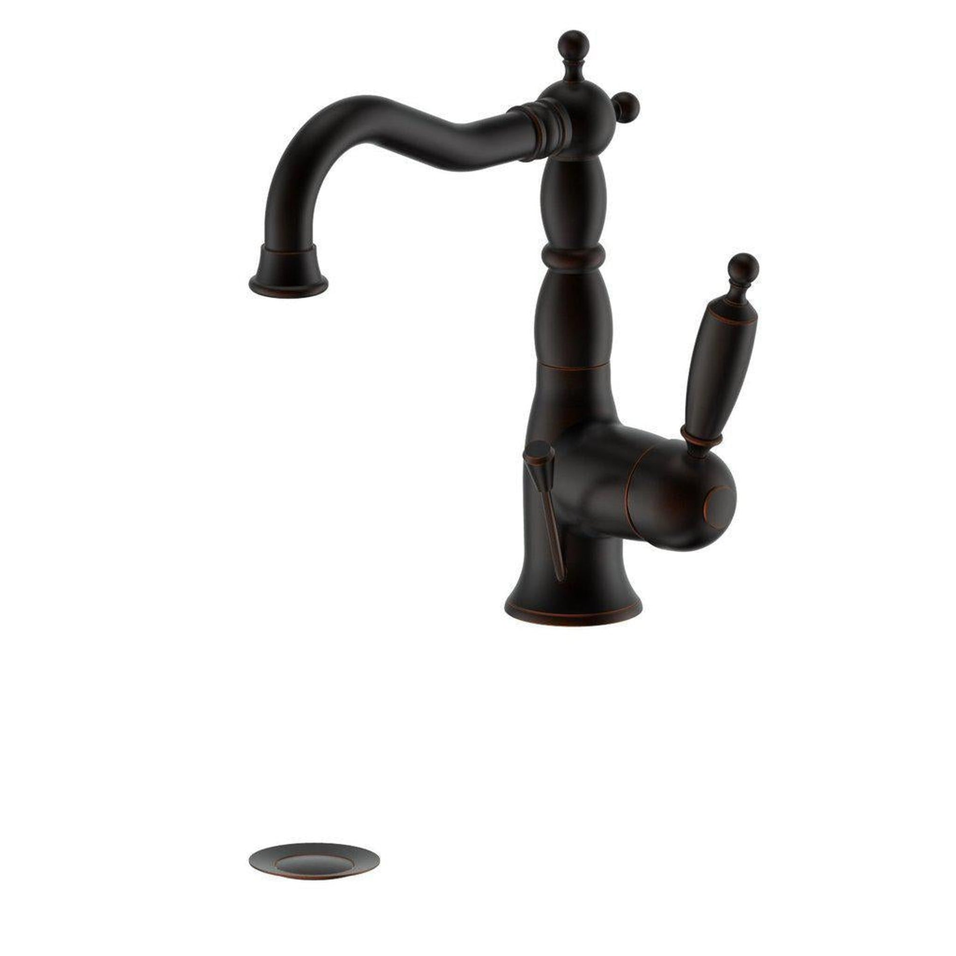 ZLINE Vikingsholm Single Hole 1.5 GPM Oil-Rubbed Bronze Bathroom Faucet With Drain