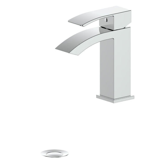 ZLINE Zephyr Single Hole 1.5 GPM Chrome Bathroom Faucet With Drain