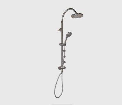 PULSE ShowerSpas Riviera Rain Shower System in Brushed Nickel Finish 2.5 GPM With 5-Function Hand Shower