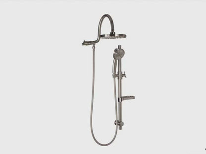 PULSE ShowerSpas AquaRain 2.5 GPM Shower System in Brushed Nickel Finish With Rain Shower Head and 5-Function Handheld Shower
